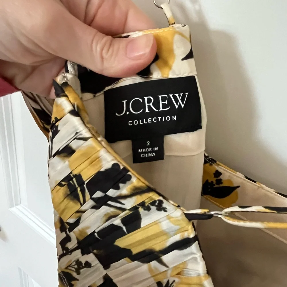 J.Crew Collection ruched maxi dress in luster georgette, size 2 - Picture 7 of 7